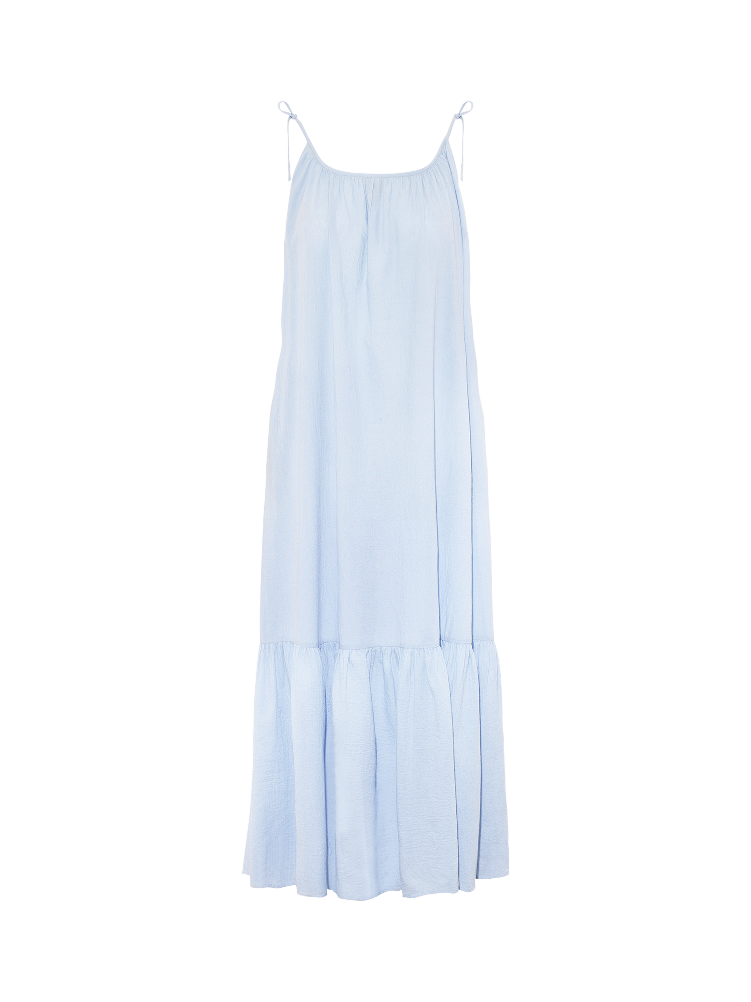 Product image 6 of 6, which shows Nudea Strappy Trapeze Organic Cotton Maxi Dress, Sky, XS
