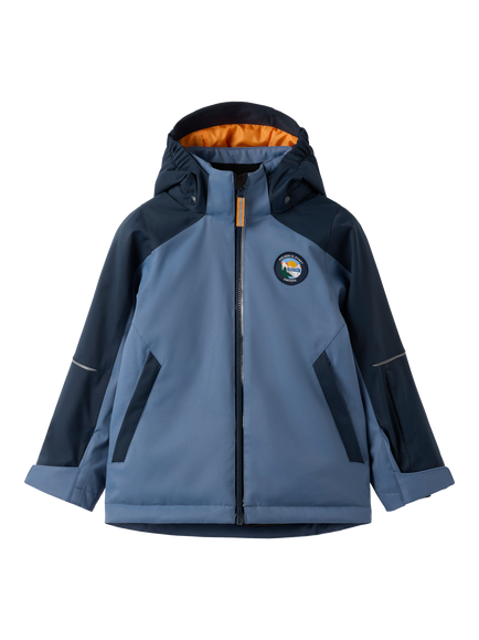 Polarn O. Pyret Kids' POWDER Hooded Ski Jacket, Bijou Blue, Bijou Blue