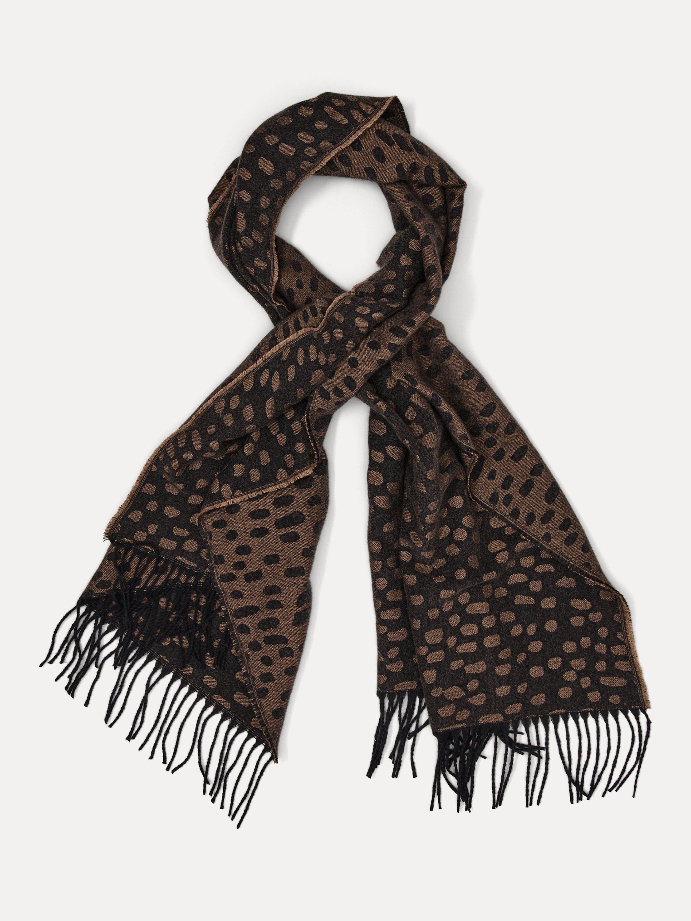 Product image 1 of 6, which shows Phase Eight Abstract Spot Scarf, Black/Multi, One Size