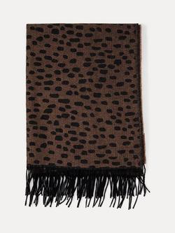 Phase Eight Abstract Spot Scarf, Black/Multi - view 2, Black/Multi