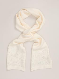 Phase Eight Sparkle Trim Scarf, Ivory, Ivory