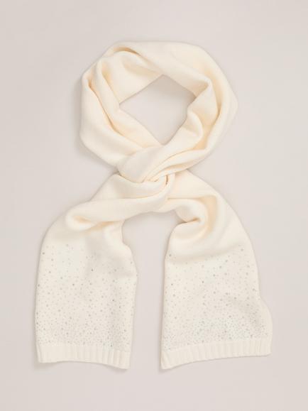 Phase Eight Sparkle Trim Scarf, Ivory, Ivory