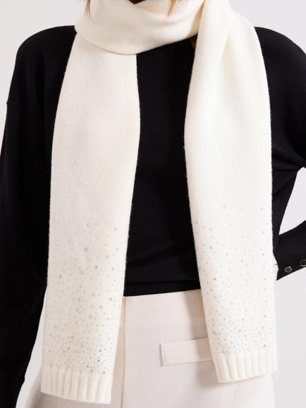 Phase Eight Sparkle Trim Scarf, Ivory - view 2, Ivory