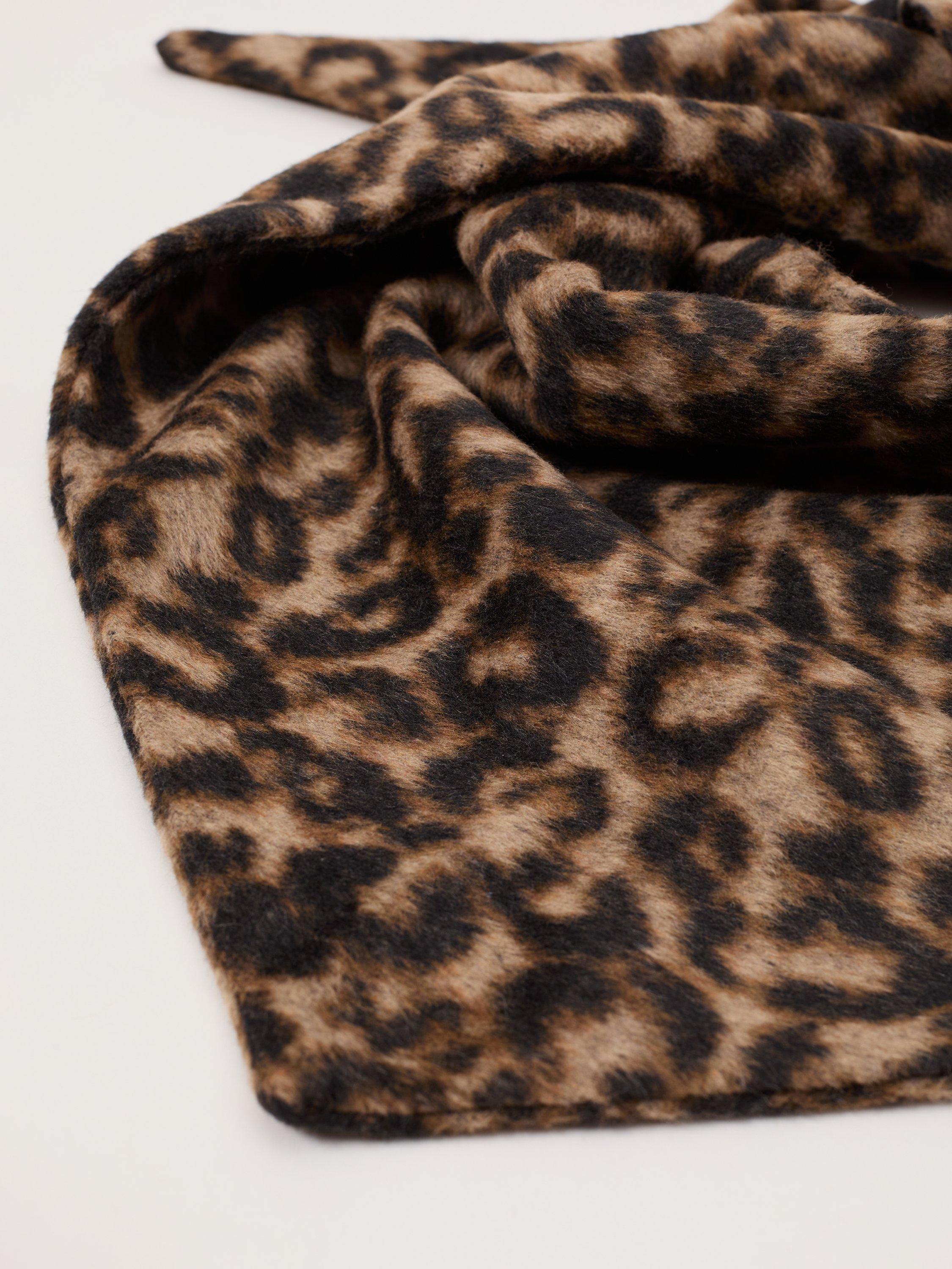 Product image 2 of 5, which shows Phase Eight Leopard Print Scarf, Brown/Multi, One Size