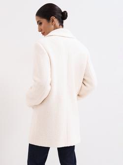 Phase Eight Malin Wool Blend Coat, Cream - view 2, Cream