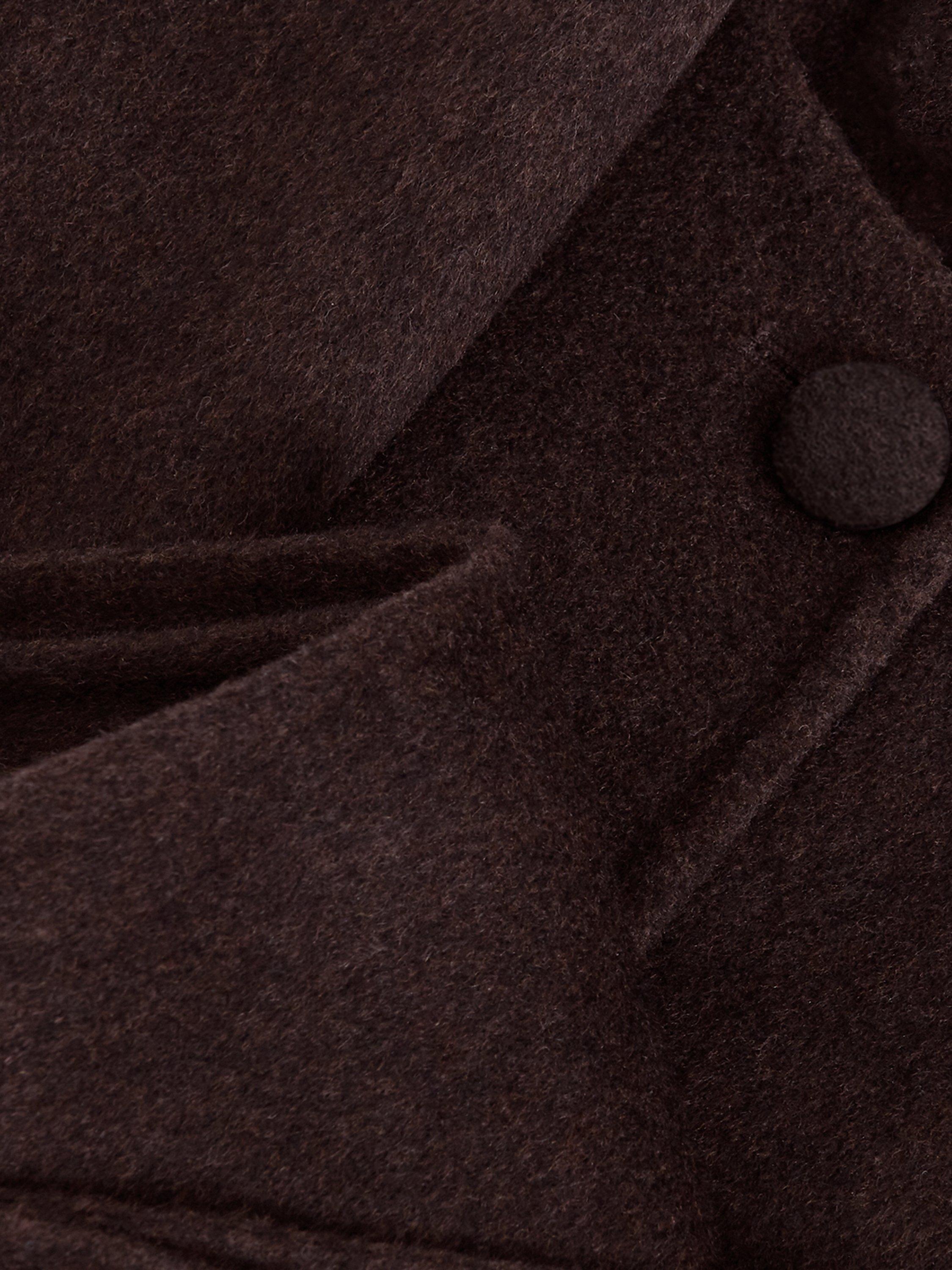 Product image 6 of 9, which shows Phase Eight Kaja Scarf Detail Cropped Coat, Brown, 8