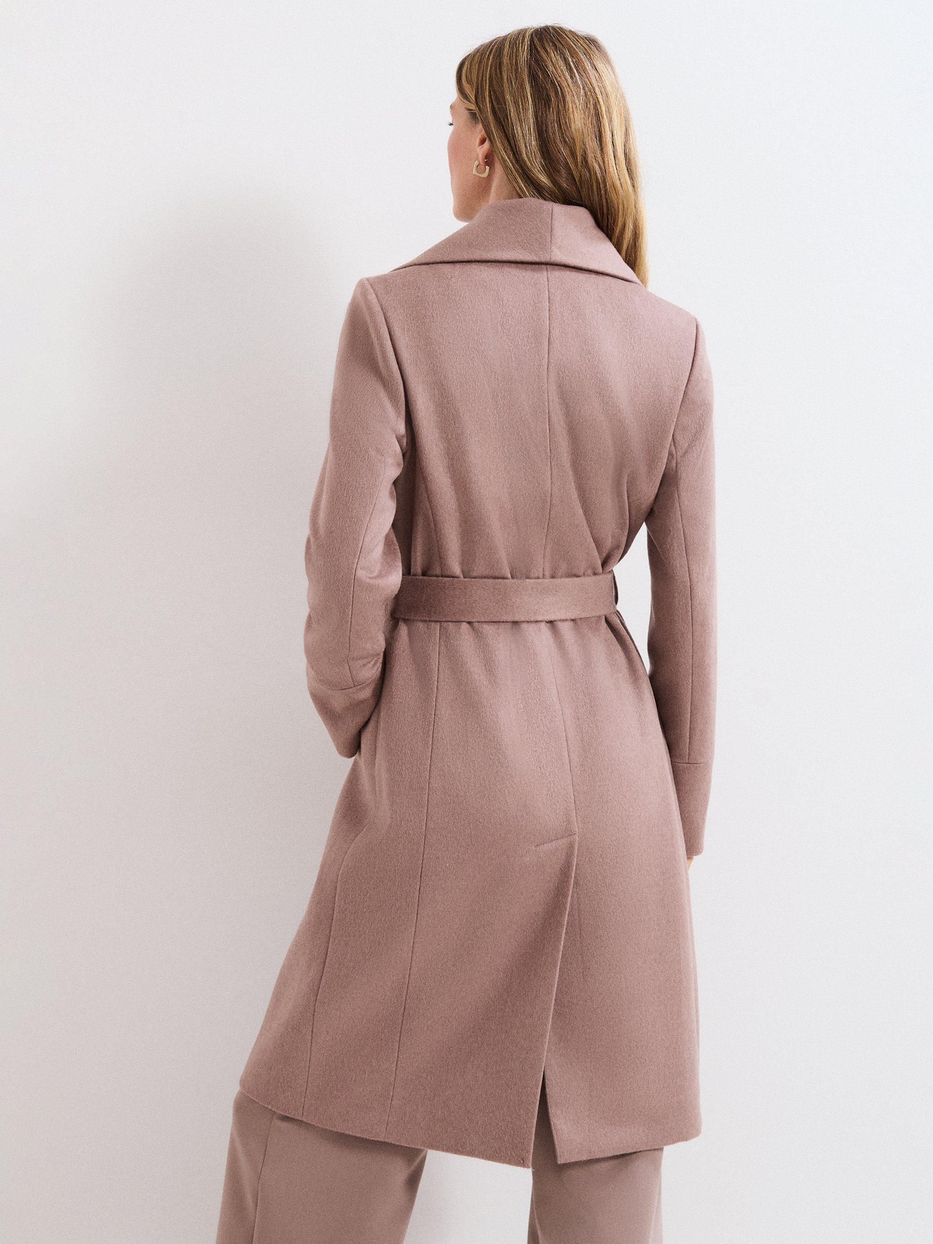 Product image 2 of 9, which shows Phase Eight Nicci Wool Rich Coat, Neutral, 8