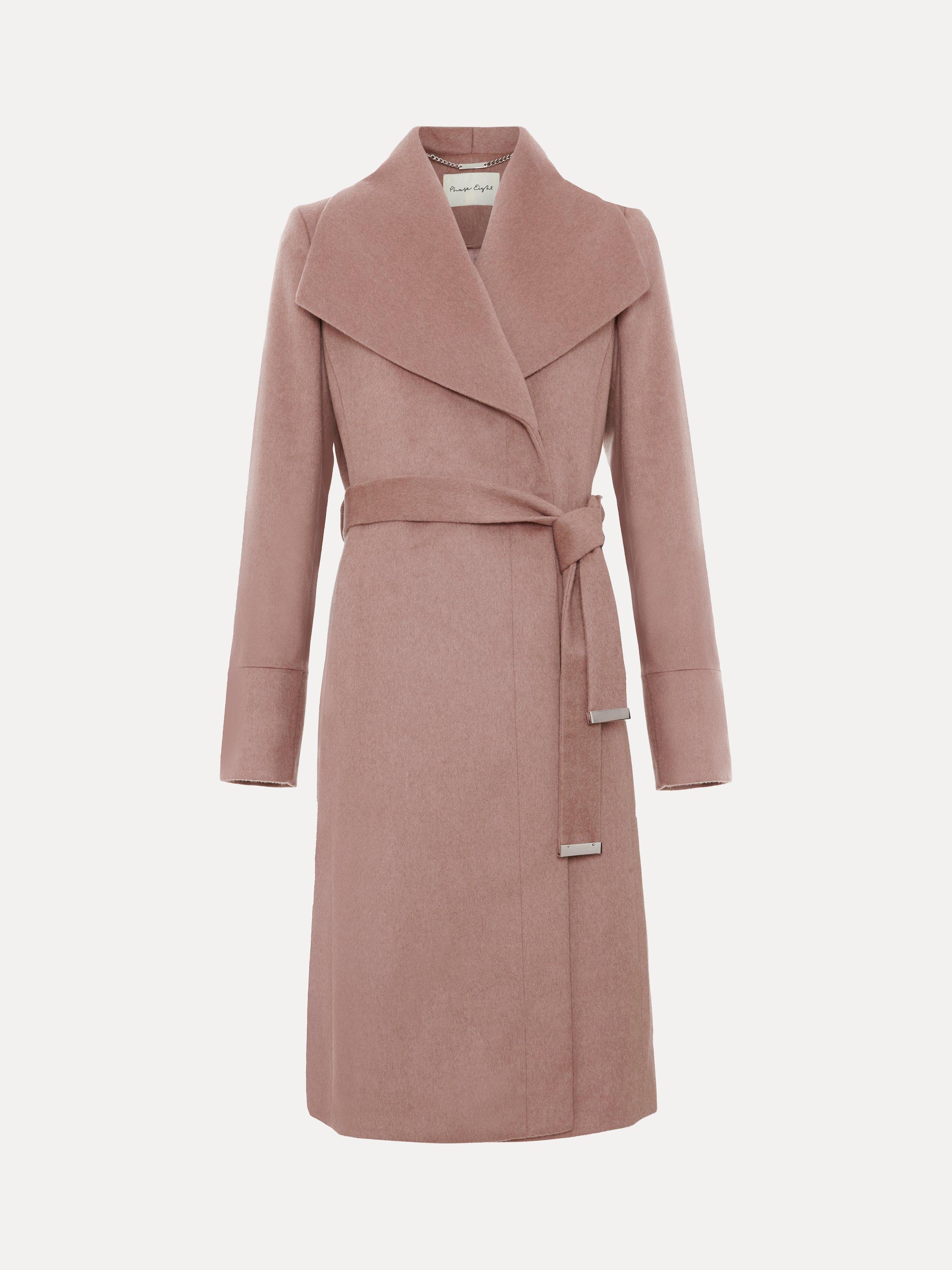 Product image 5 of 9, which shows Phase Eight Nicci Wool Rich Coat, Neutral, 8