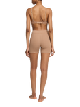 Nudea Longline Boyfriend Organic Cotton Rich Boxer Shorts, Mocha