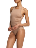 Nudea Racerback Organic Cotton Rich Vest Top, Mocha