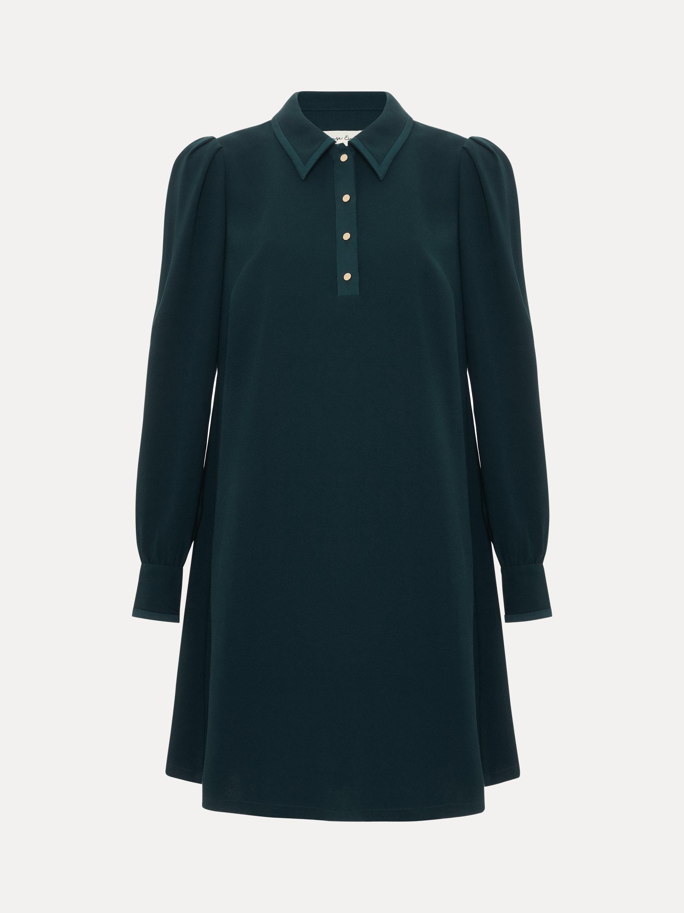 Product image 5 of 8, which shows Phase Eight Petite Gina Swing Dress, Green, 6