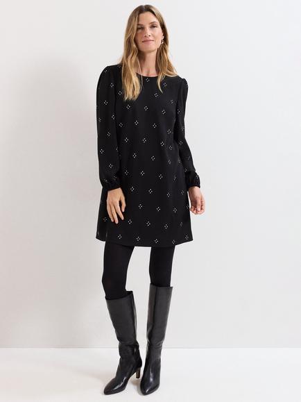 Phase Eight Lucia Stud Mini Dress, Black, Black