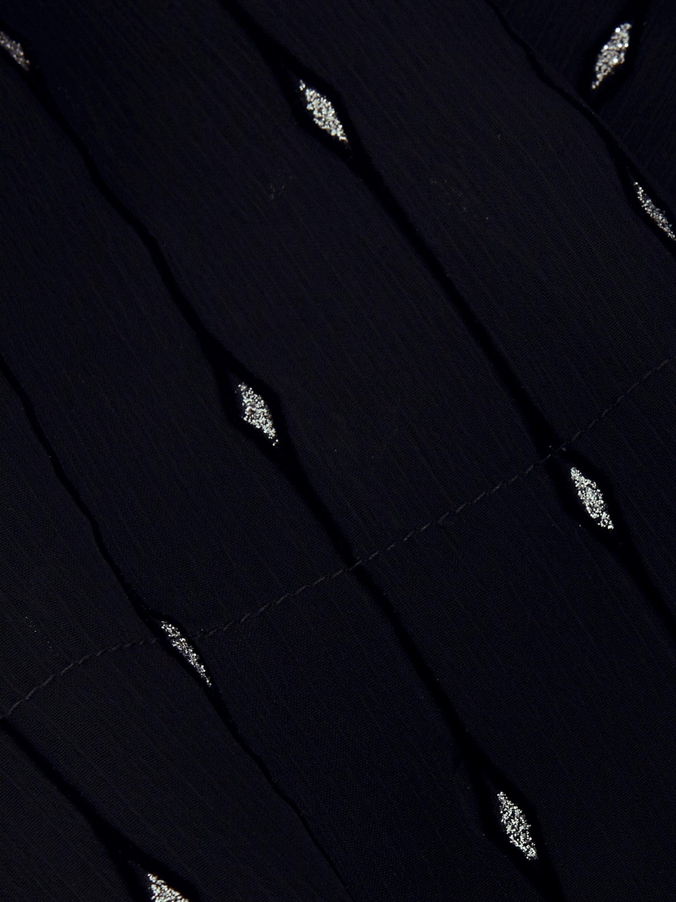 Product image 6 of 8, which shows Phase Eight Tessa Foil Print Mini Dress, Black, 10