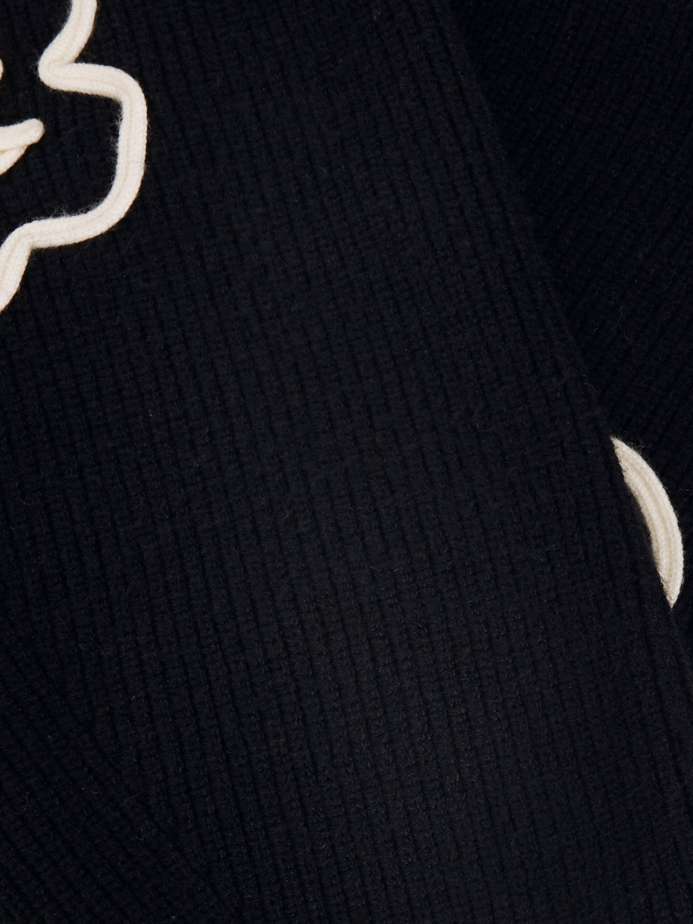 Product image 6 of 9, which shows Phase Eight Rosa Floral Jumper Dress, Black/Ivory, 8