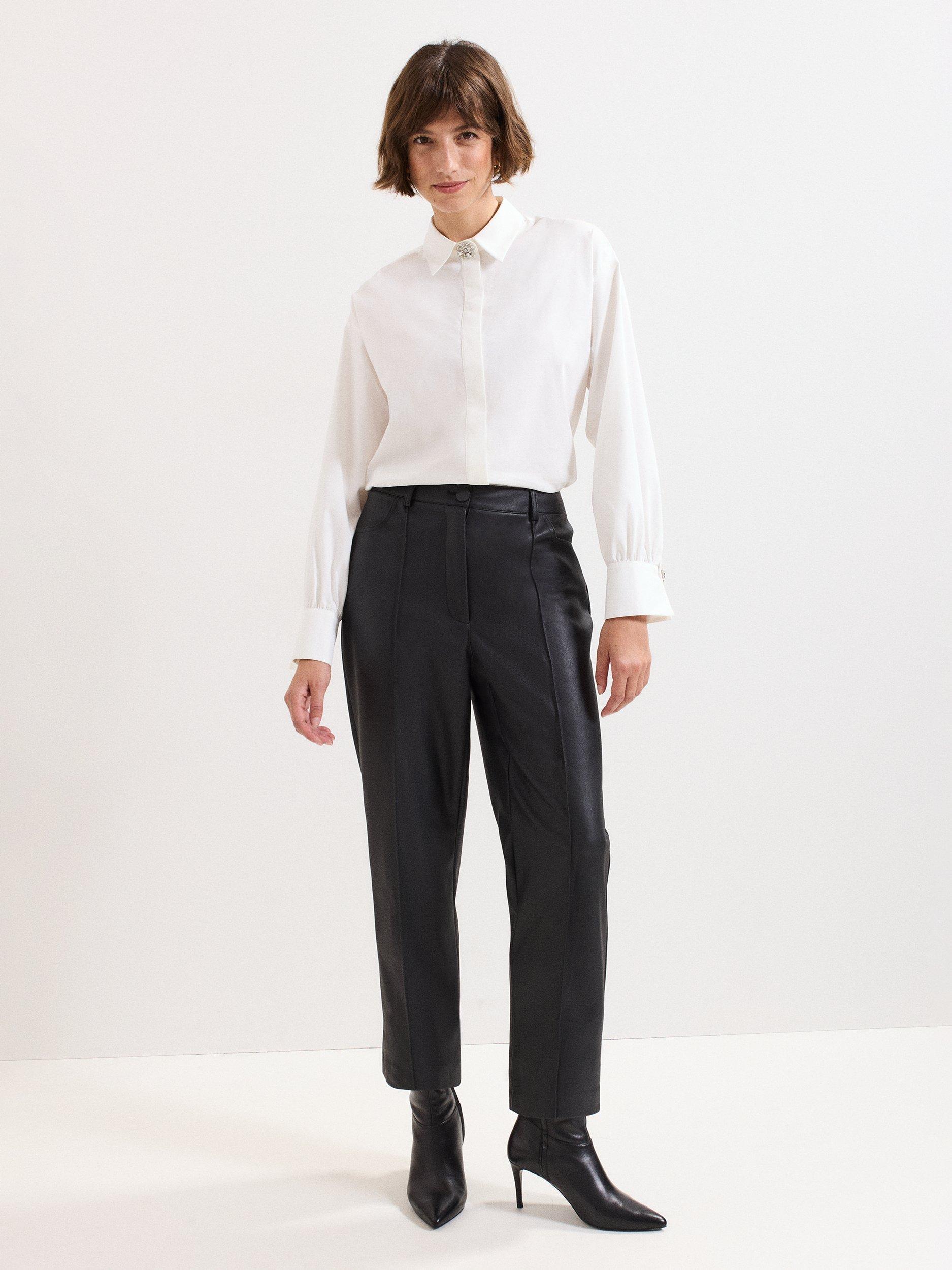 Product image 3 of 7, which shows Phase Eight Dorothy Statement Button Shirt, White, 8