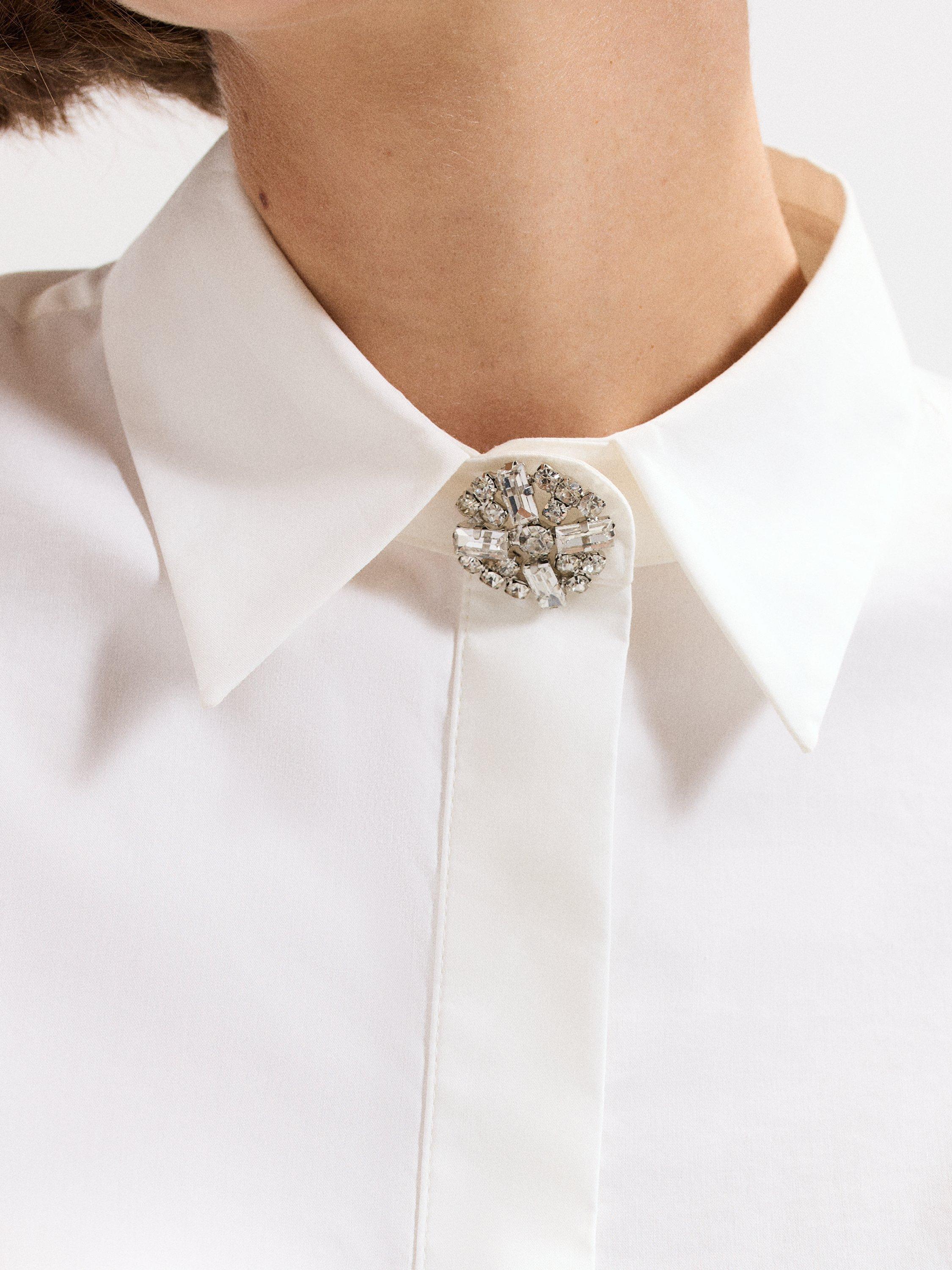 Product image 4 of 7, which shows Phase Eight Dorothy Statement Button Shirt, White, 8