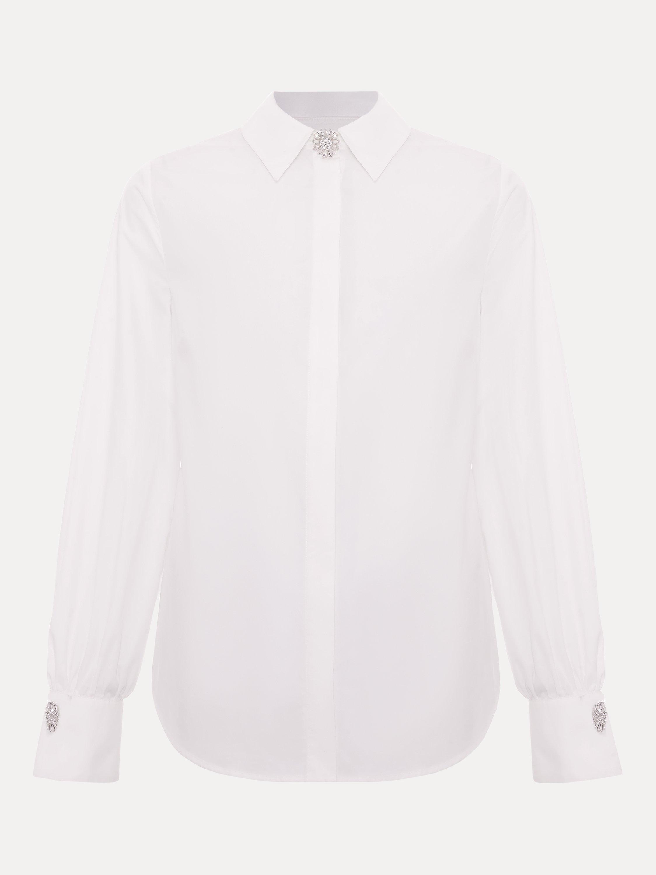 Product image 5 of 7, which shows Phase Eight Dorothy Statement Button Shirt, White, 8