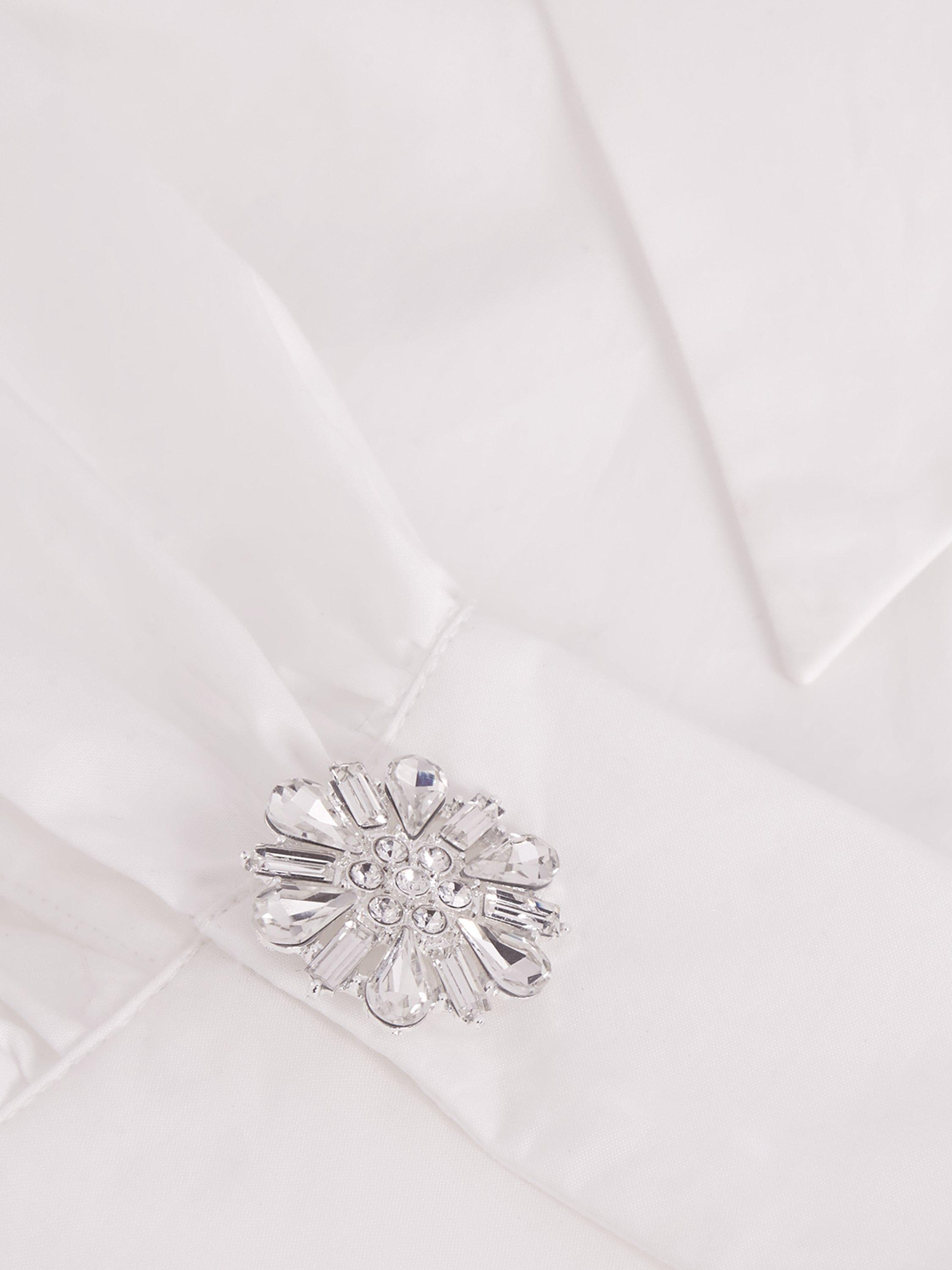 Product image 6 of 7, which shows Phase Eight Dorothy Statement Button Shirt, White, 8