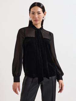 Phase Eight Raye Pussybow Neck Blouse, Black, Black