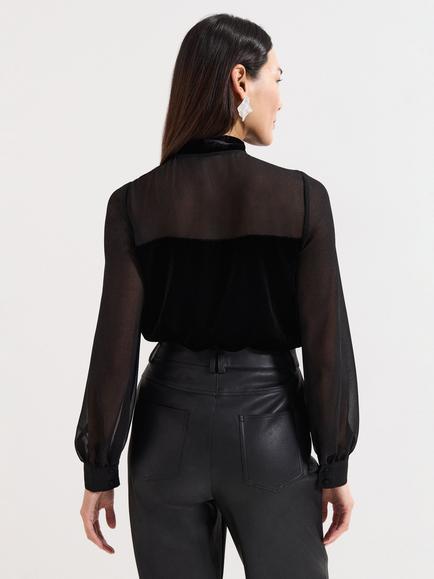 Phase Eight Raye Pussybow Neck Blouse, Black - view 2, Black