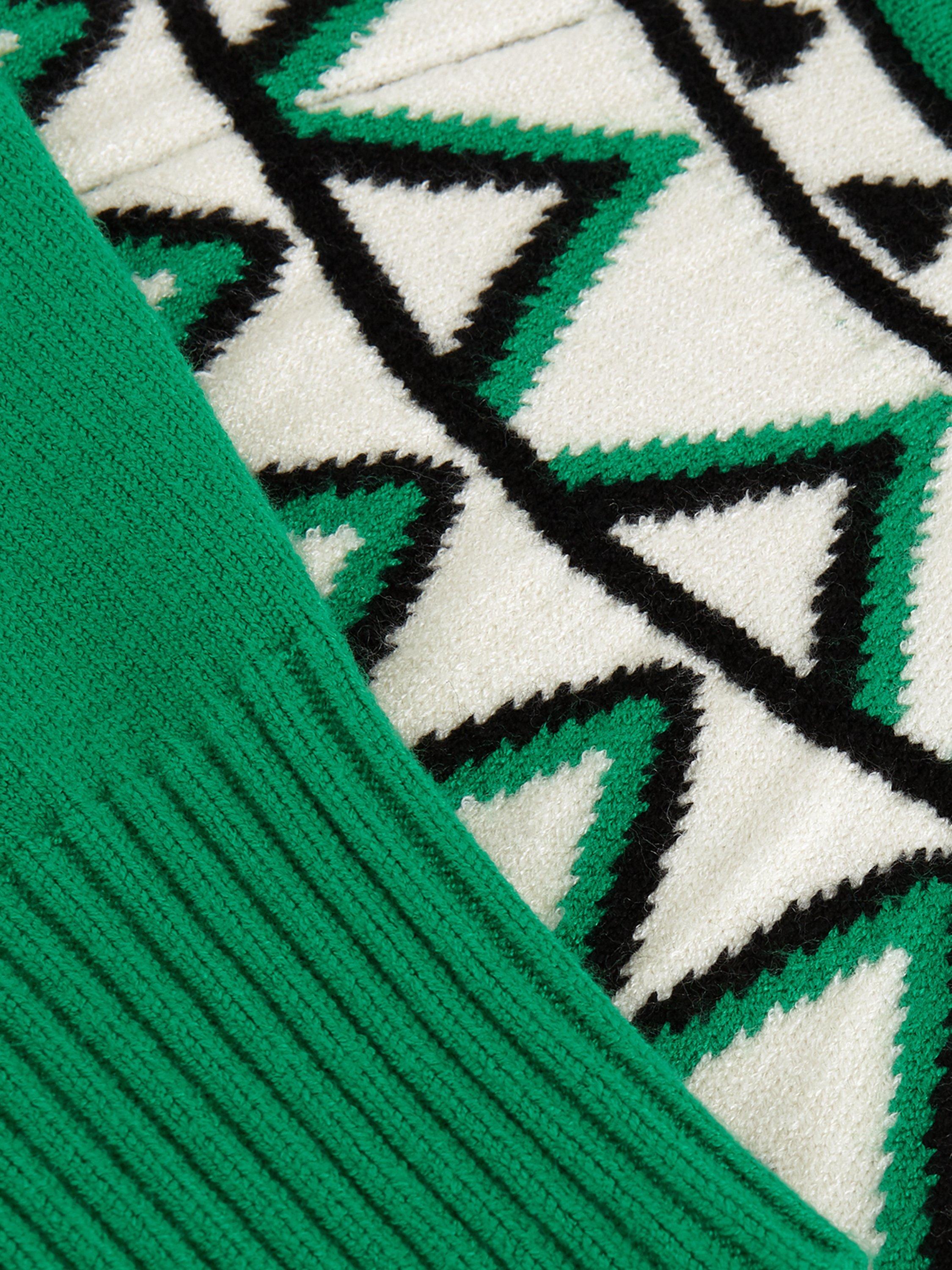 Product image 6 of 9, which shows Phase Eight Karla Fair Isle Jumper, Green, M