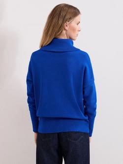 Phase Eight Steph Zip Detail Jumper, Blue - view 2, Blue