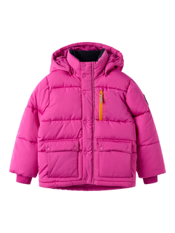 Polarn O. Pyret Kids' Puffer Ski Jacket, Pink, Pink
