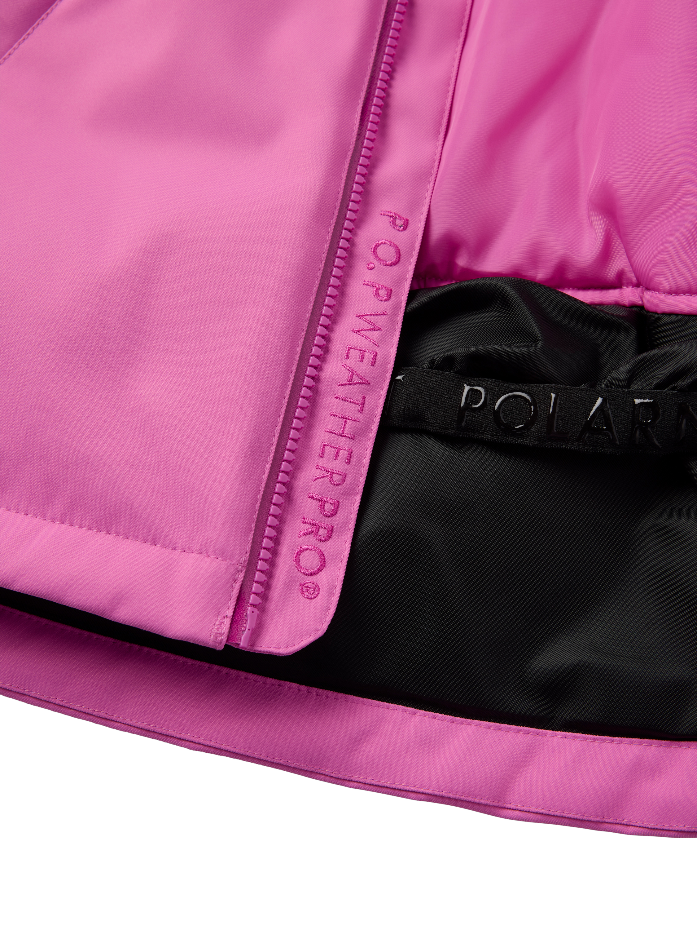 Product image 3 of 8, which shows Polarn O. Pyret Kids' Padded Ski Jacket, Pink, 3-4 years