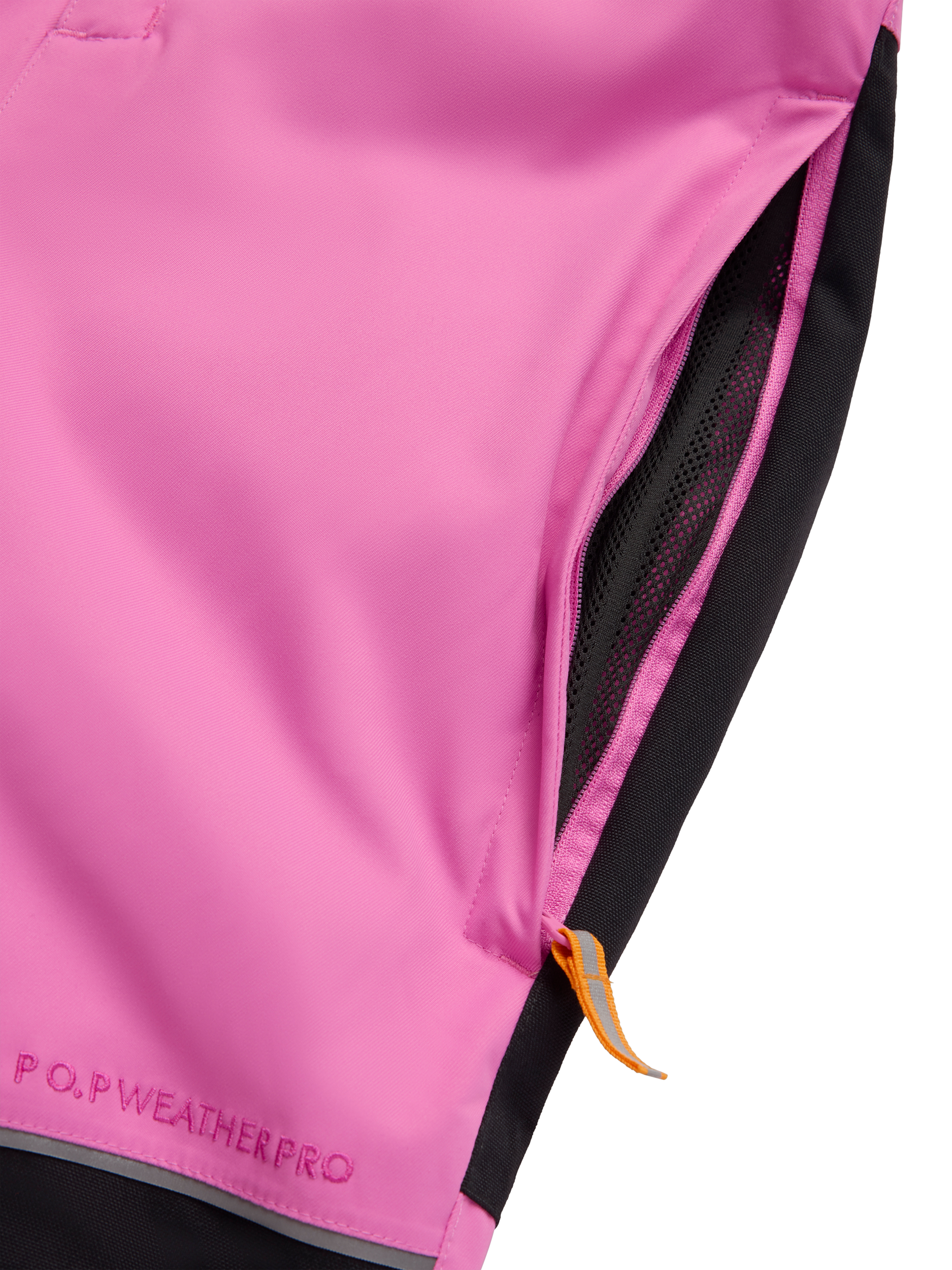 Product image 5 of 9, which shows Polarn O. Pyret Kids' Padded Ski Trousers, Pink, 3-4 years