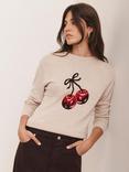 Mint Velvet Cotton Blend Cherry Print Knit Jumper