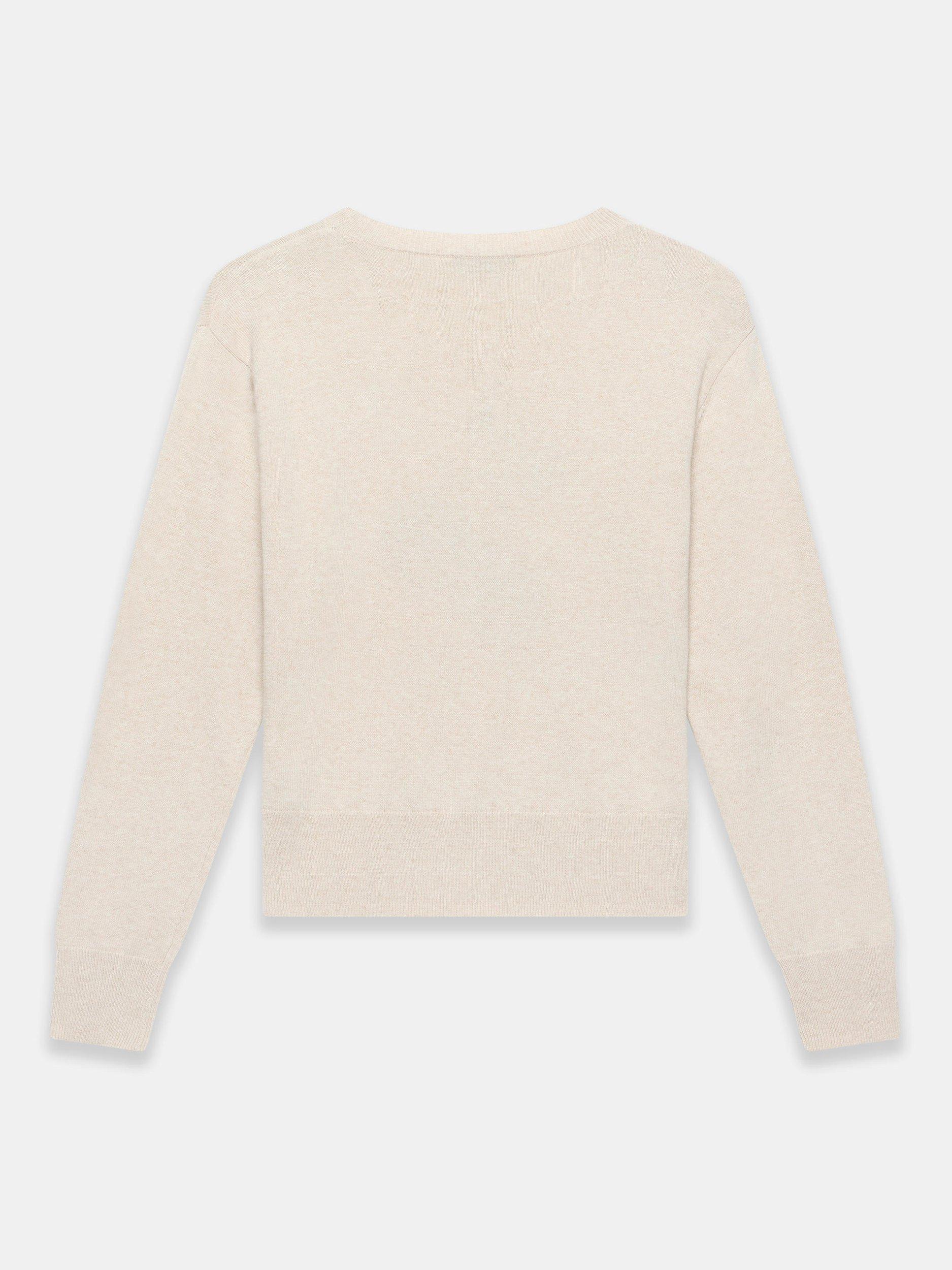 Product image 7 of 7, which shows Mint Velvet Cotton Blend Cherry Print Knit Jumper, Natural, M