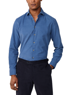 Hackett London Cotton Tailored Fit Shirt, Eton Blue, Eton Blue