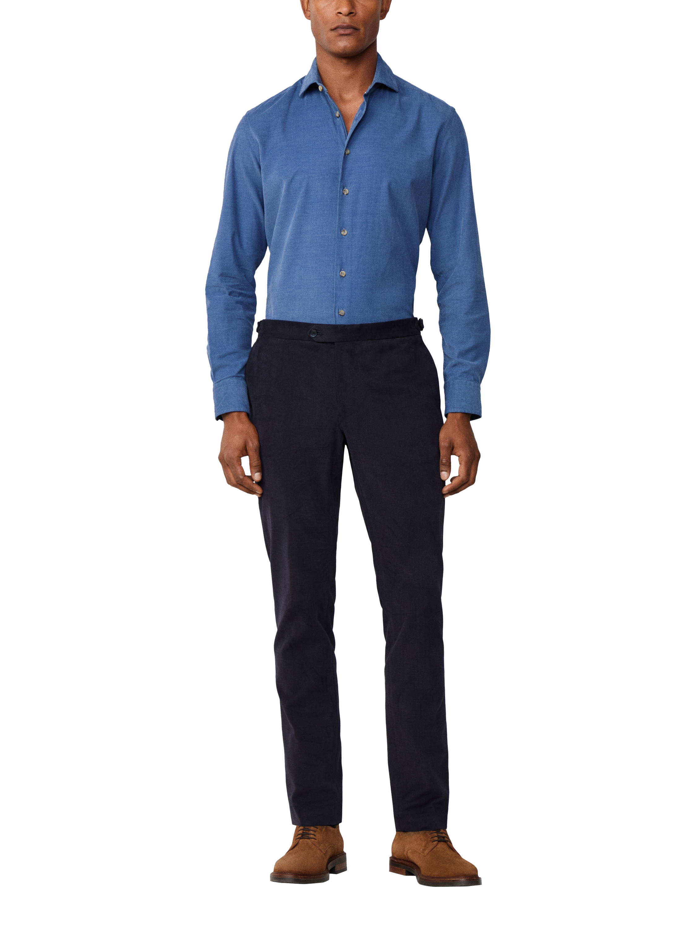 Product image 2 of 7, which shows Hackett London Cotton Tailored Fit Shirt, Eton Blue, L
