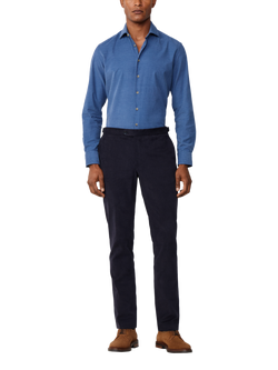 Hackett London Cotton Tailored Fit Shirt, Eton Blue - view 2, Eton Blue