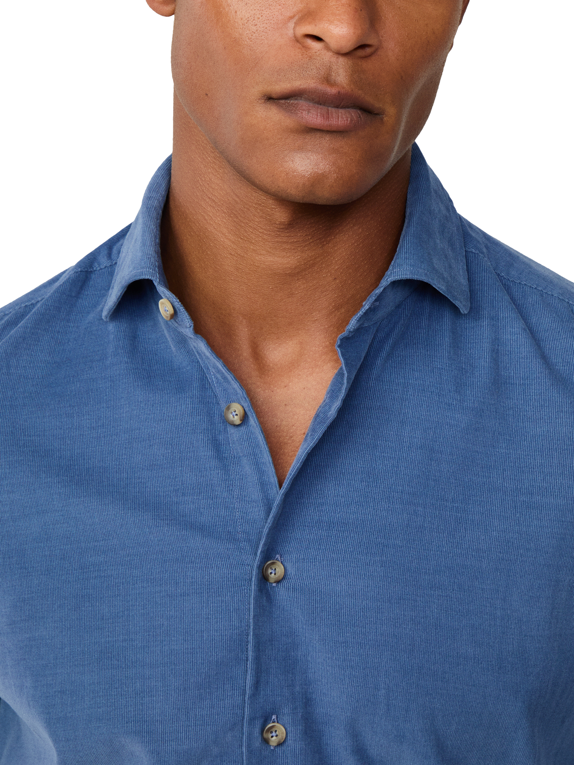 Product image 4 of 7, which shows Hackett London Cotton Tailored Fit Shirt, Eton Blue, L