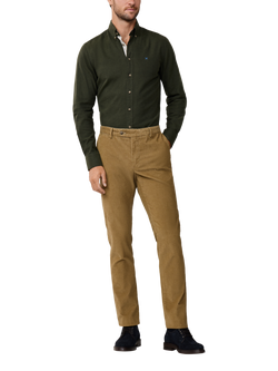 Hackett London Cotton Long Sleeve Collar Shirt - view 2, Cargo Green