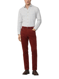 Hackett London Tailored Fit Flannel Tattersall Shirt, White/Multi - view 2, White/Multi