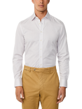 Hackett London Cotton Tattersall Pimlico Collar Shirt, Tan Brown