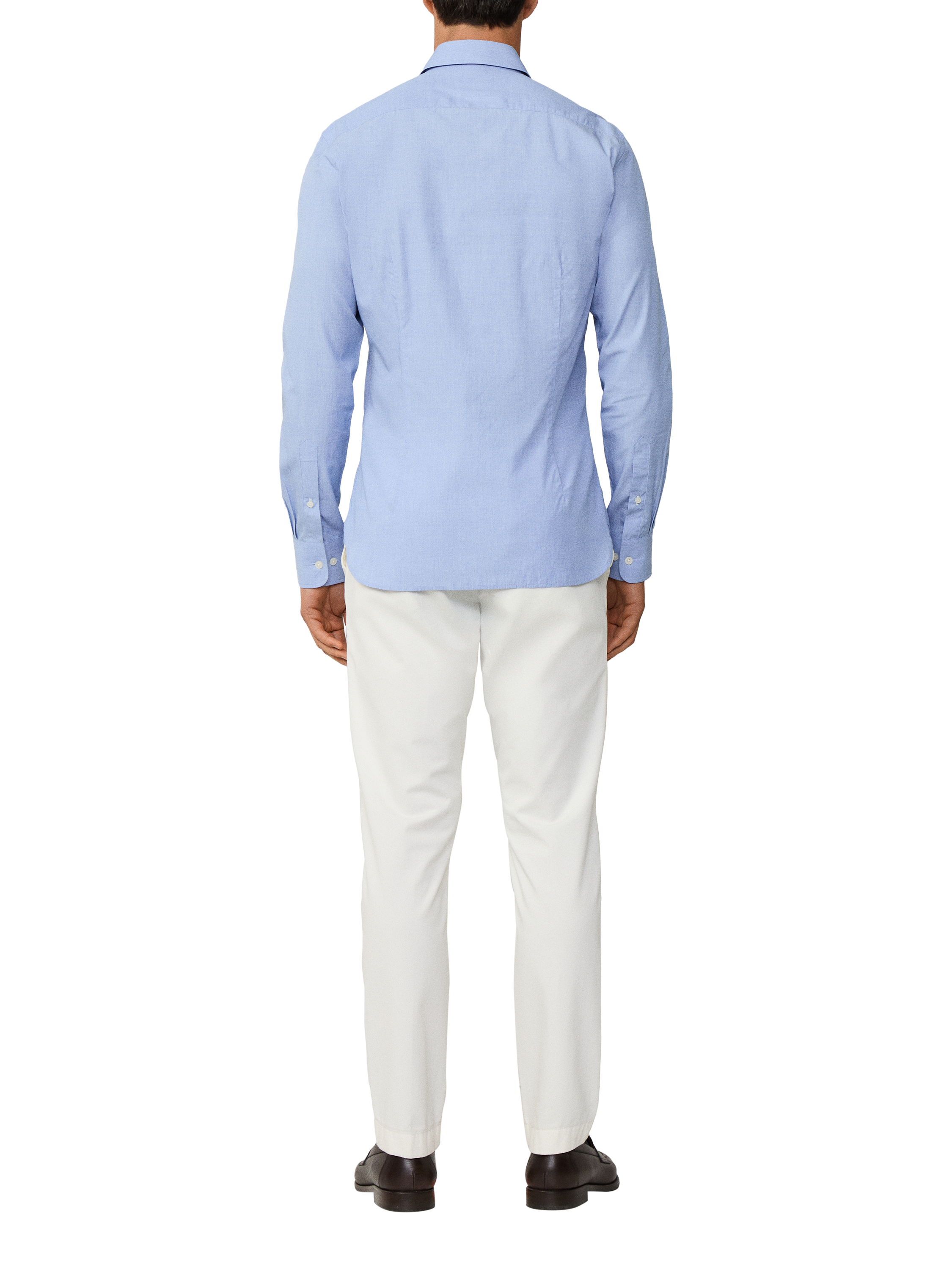 Product image 3 of 7, which shows Hackett London Cotton Kent Collar Shirt, Sky Blue, XXL
