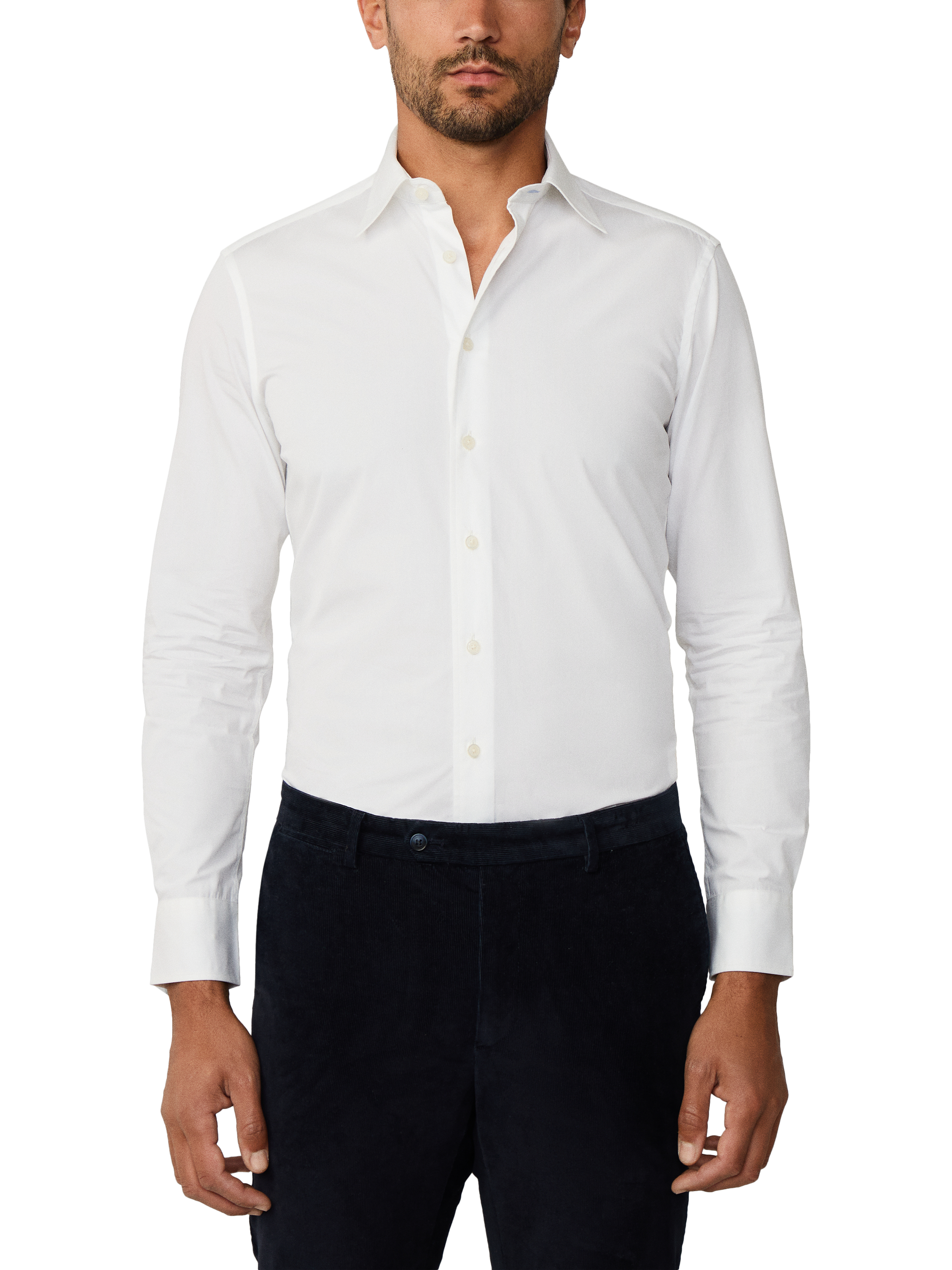 Product image 1 of 8, which shows Hackett London City Tailored Fit Cotton Shirt, White, XXL