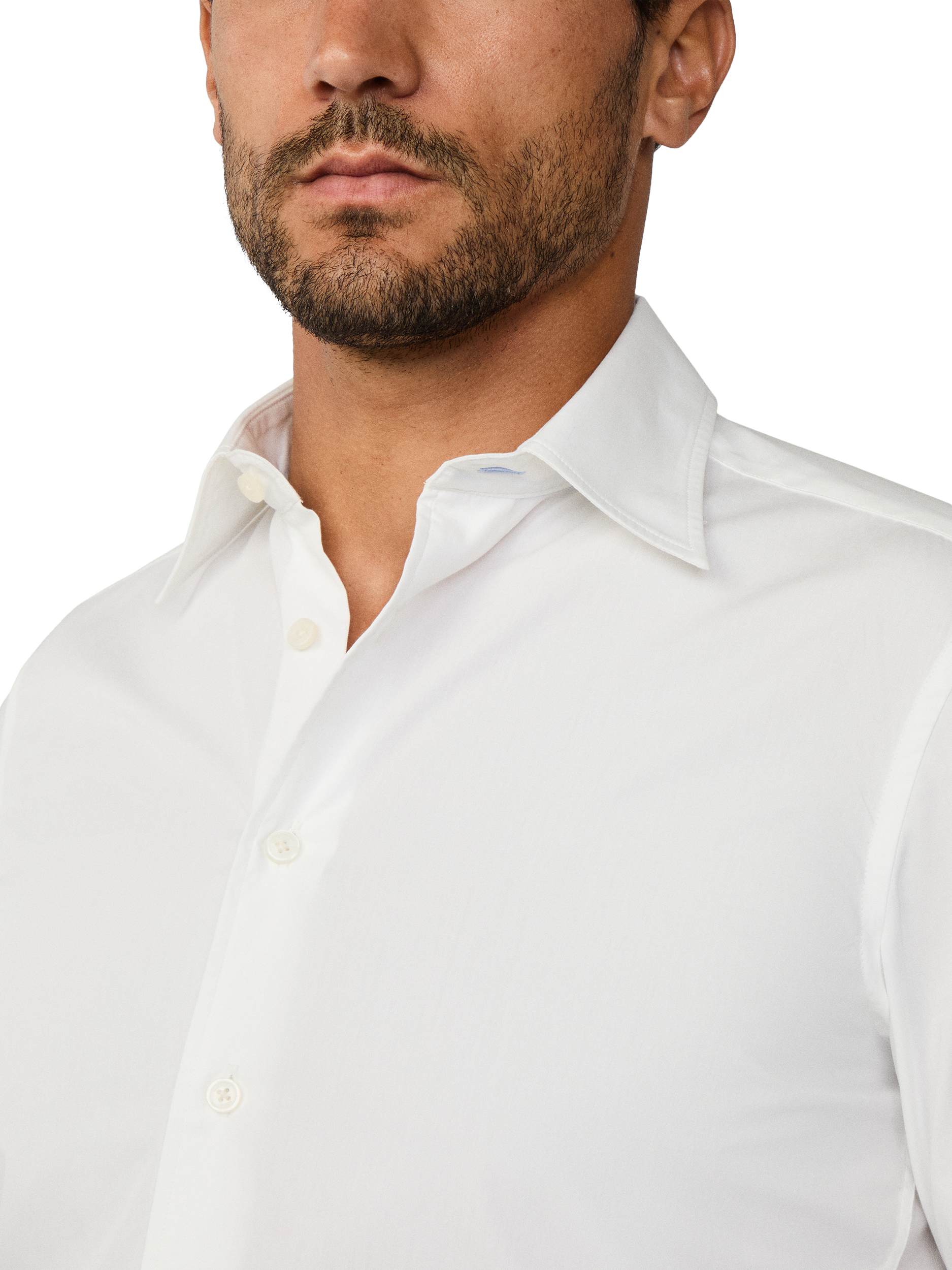 Product image 4 of 8, which shows Hackett London City Tailored Fit Cotton Shirt, White, XXL