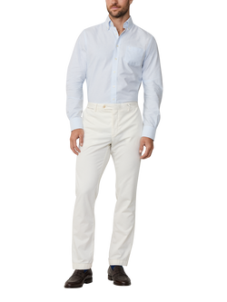 Hackett London Tailored Fit Button Down Collar Stripe Shirt - view 2, Sky Blue