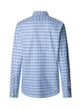 Hackett London Tailored Fit Three Colour Gingham Shirt, Sky Blue