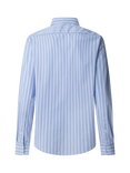 Hackett London Cotton Regular Fit Stripe Shirt, Blue/White