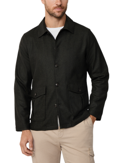 Hackett London Oversized Flannel Long Sleeve Shirt, Hunter Green, Hunter Green