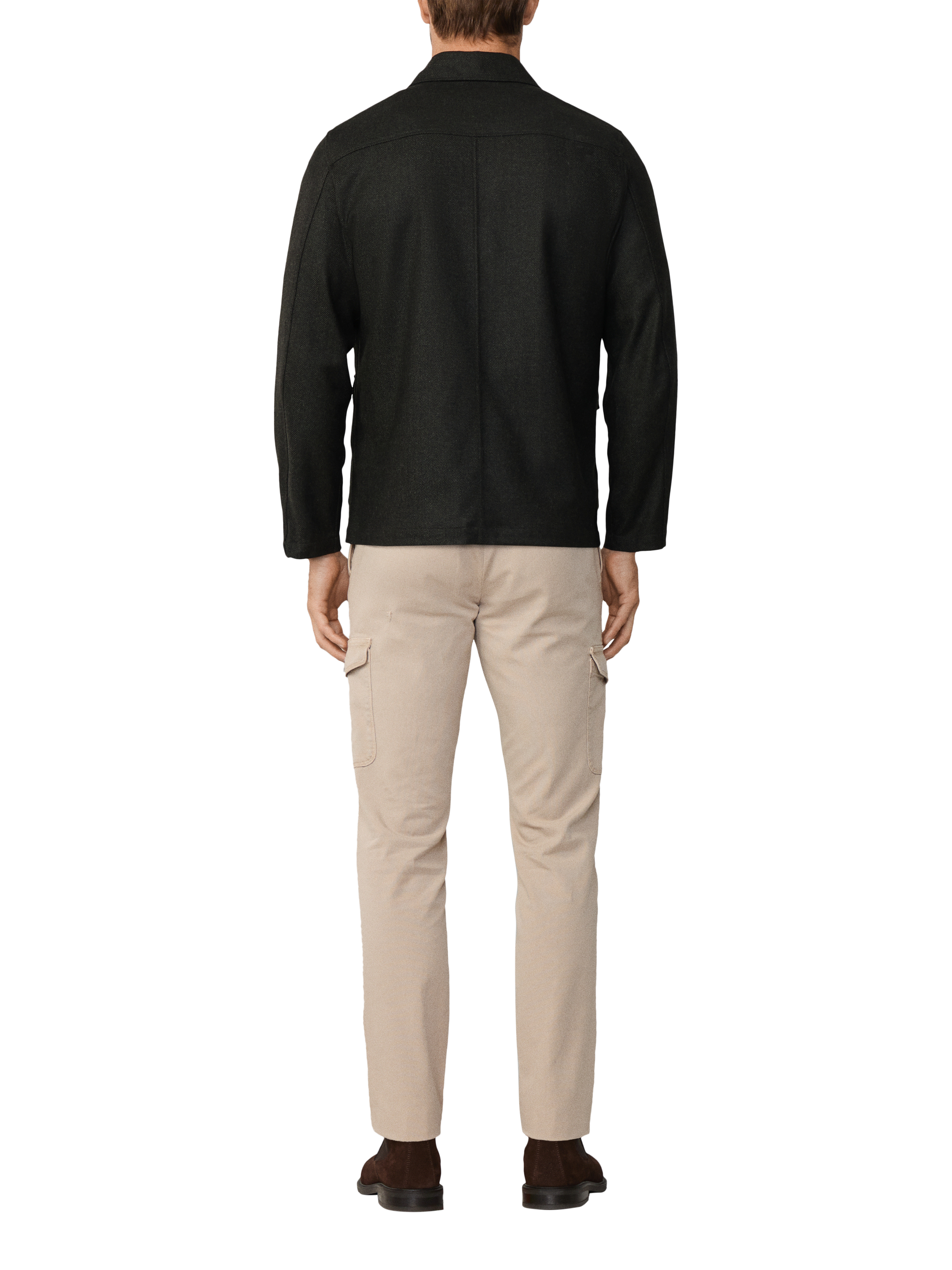 Product image 3 of 8, which shows Hackett London Oversized Flannel Long Sleeve Shirt, Hunter Green, XS