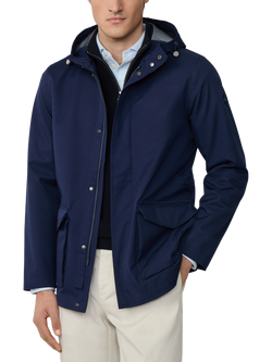 Hackett London Water-Resistant Velospeed Jacket, Dark Denim Blue