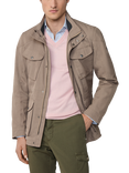 Hackett London Two-Way Zip Water-Resistant Jacket, Putty Beige