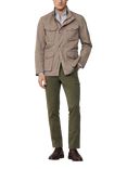 Hackett London Two-Way Zip Water-Resistant Jacket, Putty Beige