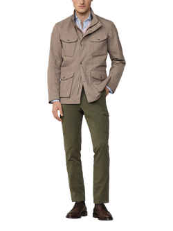 Hackett London Two-Way Zip Water-Resistant Jacket, Putty Beige - view 2, Putty Beige